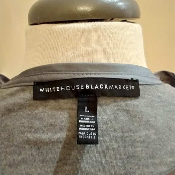 WHBM Gray Size L 95% rayon 5% spandex Long sleeved Lightweight Knit Shirt - Picture 4 of 8